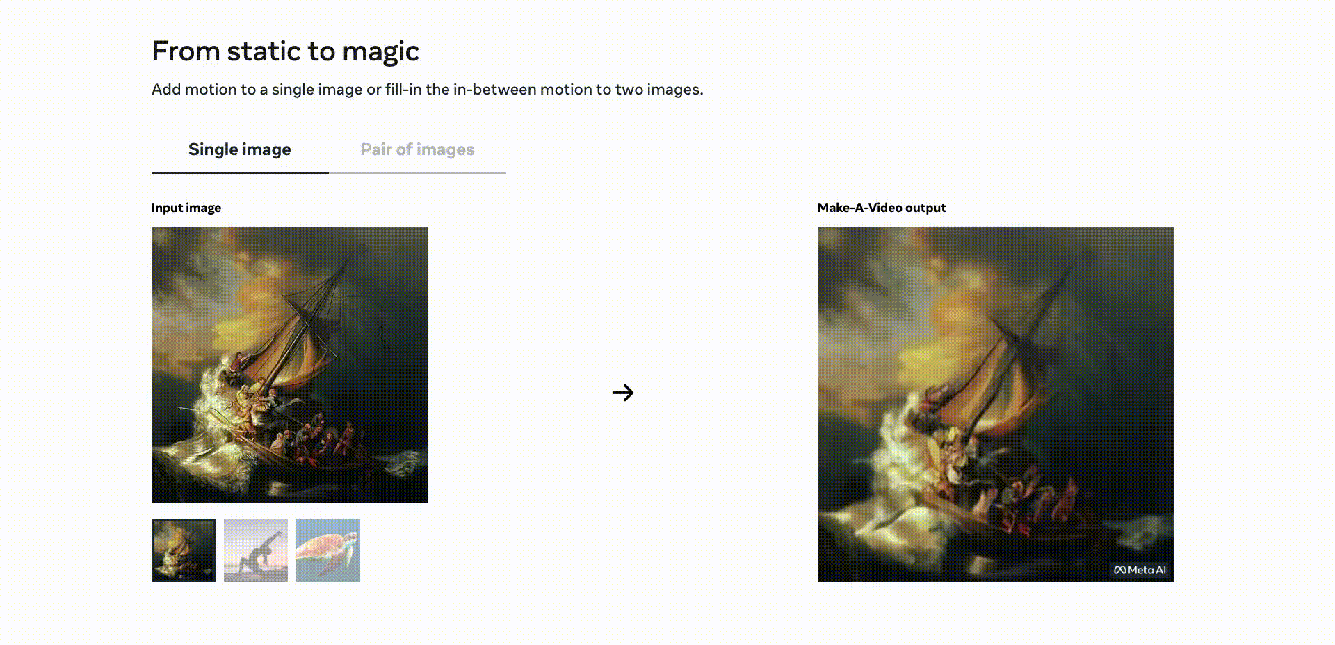 make-a-video from static to magic