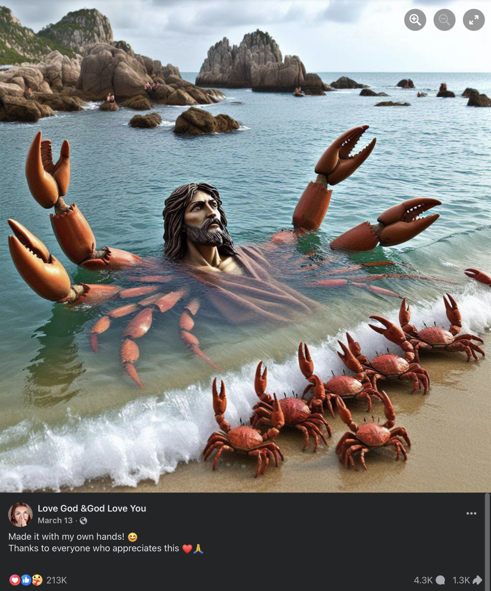 crab jesus ai slop facebook