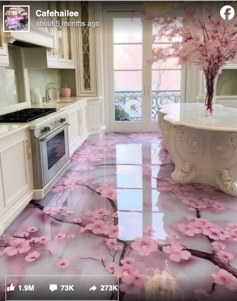viral facebook ai slop post kitchen